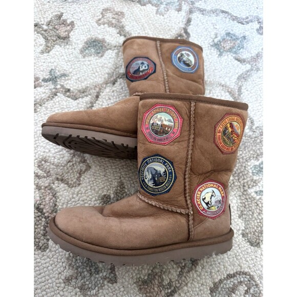 Ugg Australia Pendleton Shearling Boots Size 6 Tan Beige Limit Edition - Picture 4 of 8